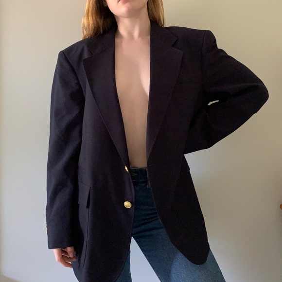 Jackets & Blazers - Navy with gold button blazer